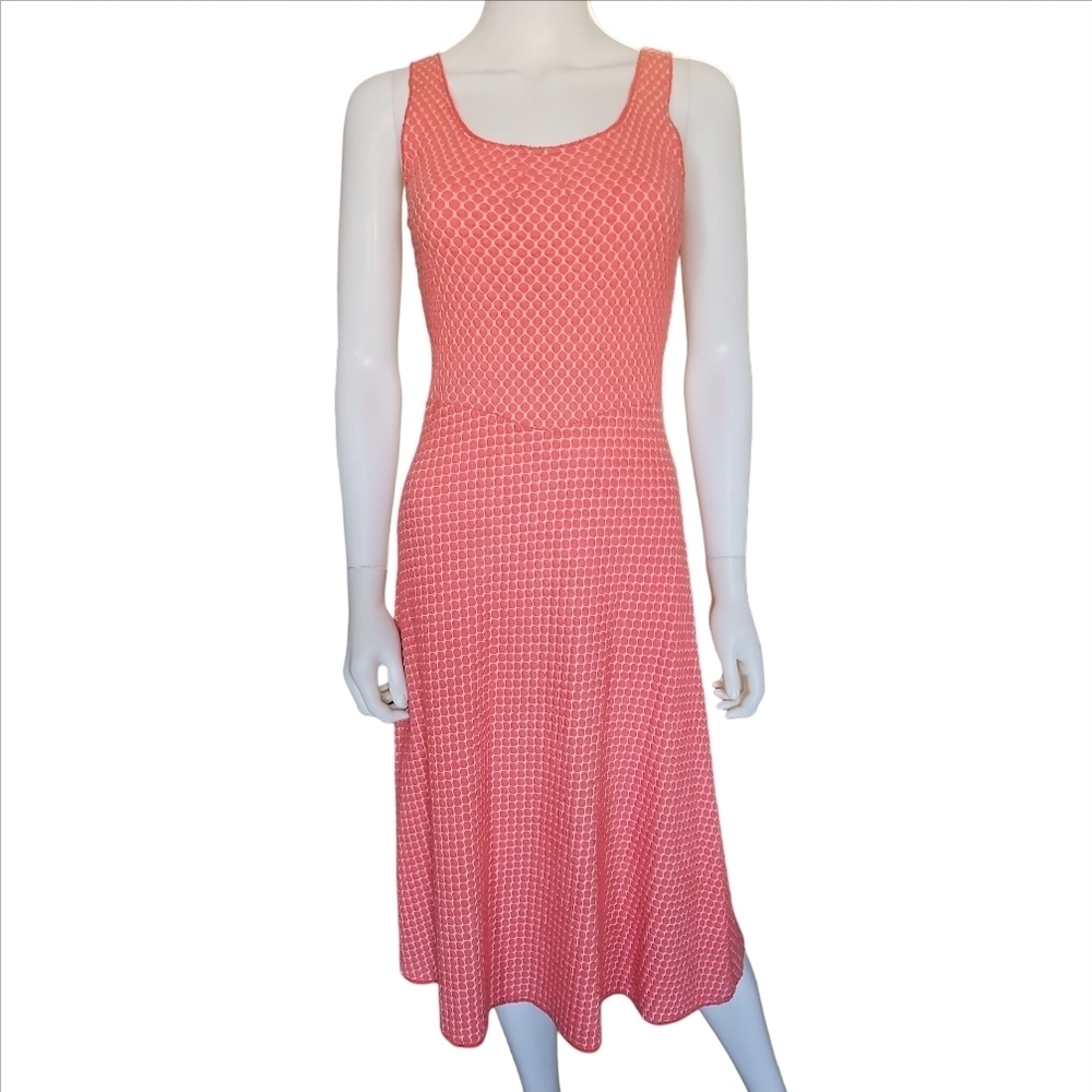 MIGUELINA | Coral Sleeveless Midi Dress in Size Small